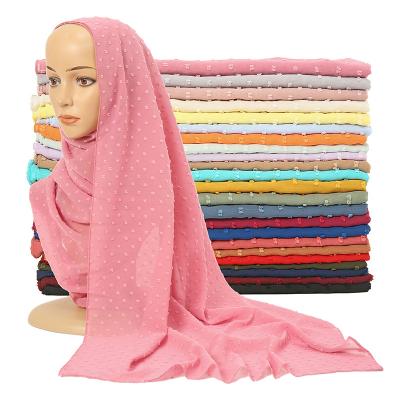 China Soft Muslim Women's Hijab Scarf Muslim Women's Muslim Head Scarf Women Head Scarves Simple Comfortable Chiffon Simple Shades for sale