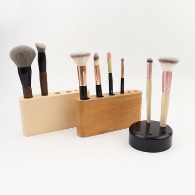 China Modern Wooden Dressing Case Organizer Wooden Makeup Brushes Storage Box for sale