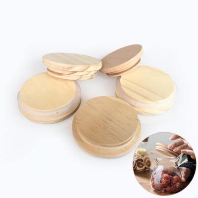 China Non Spill Wholesale Cheap Wooden Glass Container Candle Lids For Jars for sale