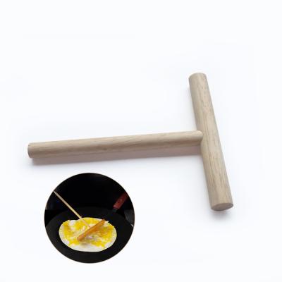 China Tools Pastry Baking Tools Beat Tools Pancake Making Tool T Letter Wooden Stick For Restaurant Kitchen for sale