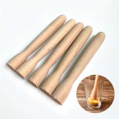 China Wooden Stick Acacia Cocktail Mojito Messy Person Popsicle Crushed By Wooden Tamper for sale