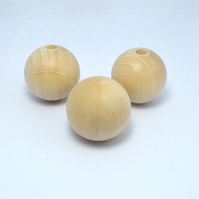 China China Unfinished Custom Beech Wood Pellet 30 Mm Smooth Wood Bead for sale