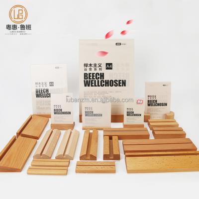 China China Our Factory Directly Produces High Quality Wooden Base Card Desktop Business Card Display Rack for sale