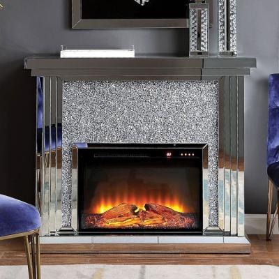 China Coolbang Modern Crystal Fireplace Electric Mirrored Crushed Modern for sale