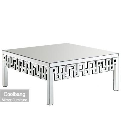 China Living Room Furniture Home Living Room Mirrored Furniture Square Tea Table Coffee Table for sale