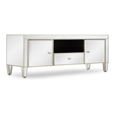 China Coolbang Modern Furniture Modern Mirrored Glass TV Unit Living Room TV Stand Cabinet for sale