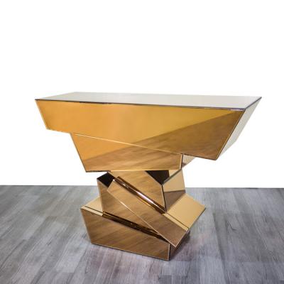 China Wholesale Mirrored Mirrored Furniture Living Room Table Mirrored Console Table for sale