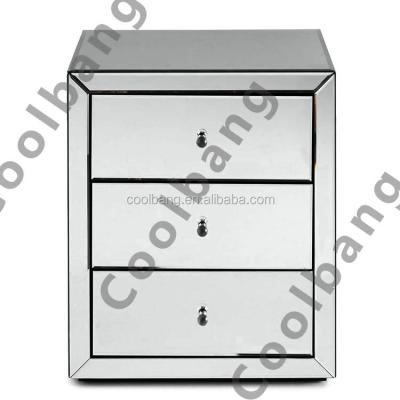 China Living Room Cabinet Coolbang CBM036 Modern Design Mirrored Chest Of Corner Drawers for sale