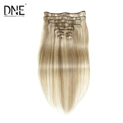 China Silky Straight Wave Grade 12a Virgin Hair , Balayage Clip In Hair Extensions for sale