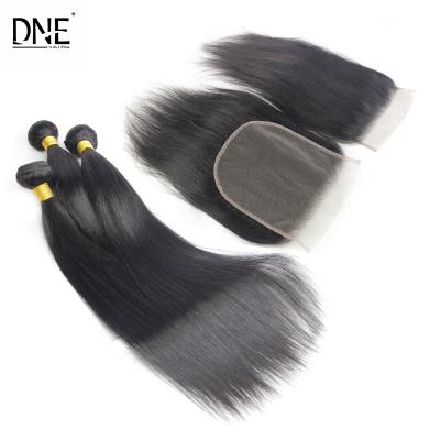 China Free Sample Silky Straight Wave With Closure Brazilian Blonde Hair Bundles for sale