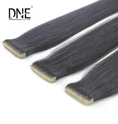 China High Quality Unprocessed 100% Virgin Remy Hair Hand Tied Silky Straight Wave No Folded Short Hair PU Tape Hair Extension for sale