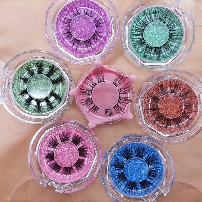 China Custom Made Long Real Natural Eyelash Packaging Luxury Hand Made Faux Mink Segmented Eyelashes for sale