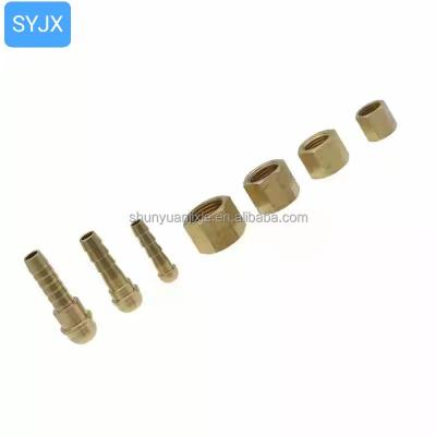 China Pipe connection 1/4 bspp *6mm size brass air hoses repair kit, oxygen acetylene connector for sale