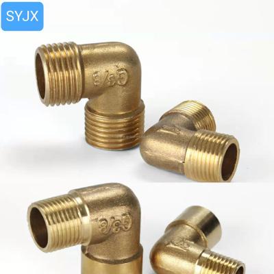 China Pipe Connection Brass Pipe Fitting, 90 Degree Barstock Street Elbow, 3/8