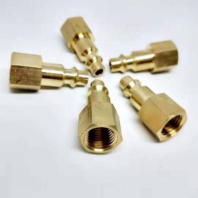 China Pipe Connection 1/4 Inch NPT Male Plug, Quick Connect Air Fittings, Industrial Solid Brass Quick Connect Air Hose Set Fitting for sale