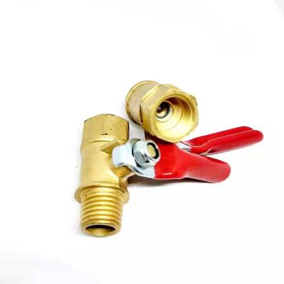 China Pipe Connection Brass 1/4 Inch NPT Ball Valve Air Compressor Valve Female Male Shut Off Small Valve for sale