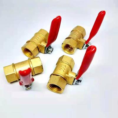 China Pipe Connection 1/4 Inch Heavy Duty Brass Ball Valve Cut Off Switch, 1/4 Inch Male x NPT Thread Female Pipe Fitting for sale