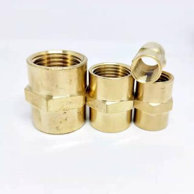 China Factory price of SYJX pipe connection threaded pipe fitting nipple brass compression copper joint fitting for sale