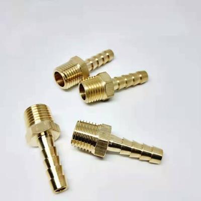 China Pipe Connection Copper Male Barb Hose Fitting 1/8