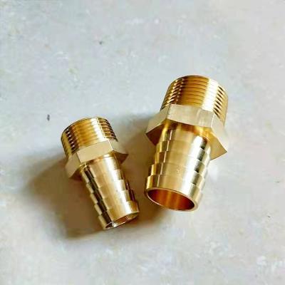 China Male Hex Connectors Pagoda-Shape Pipe Connection Lead Free Brass Pneumatic Fitting Thread Pipe Fitting Male Pipe Burr Connector for sale