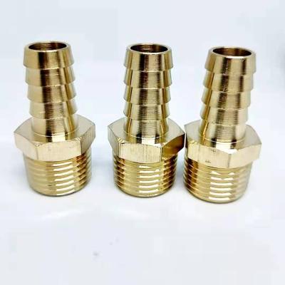 China Brass Male Barb Fittings Air Hose Fittings Barb x Hose Connector Hose, Compression Hose Fittings Adapter 1/2NPT*1/2HOSE in stock for sale