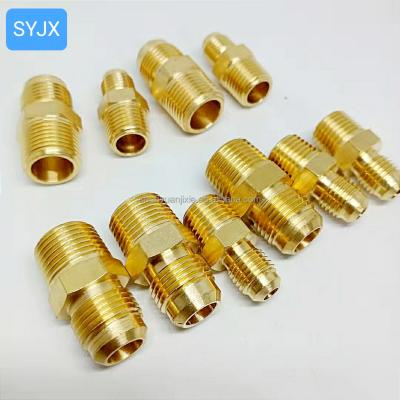 China Hose Connection Accessories Compression Metal Couples Brass Tube Fitting 3/8