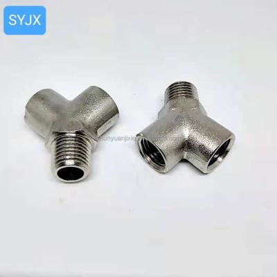 China Brass Female Pipe Connection Y Type Fitting Three Way Thread Y Brass Pipe Fittings Brass Connector for sale