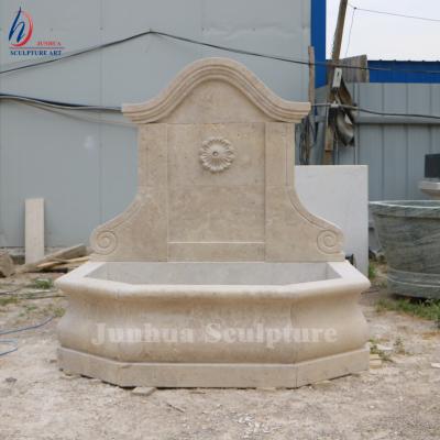 China EUROPEAN Natural Yellow Marble Indoor Water Fountain Wall For Wholesale for sale