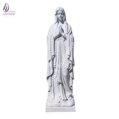 China White Marble Virgin Mary Sculpture of Christ Traditional Outdoor Religious Decoration for sale