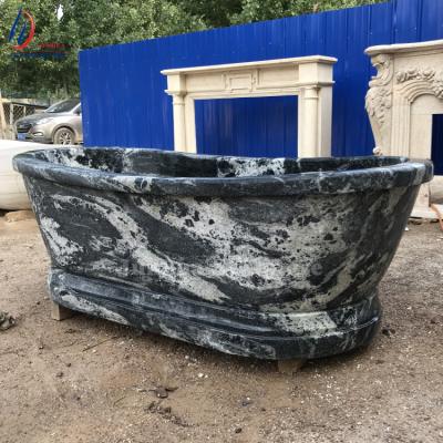 China Durable And Artistic Custom Freestanding Luxury White Natural Stone Bathtubs for sale