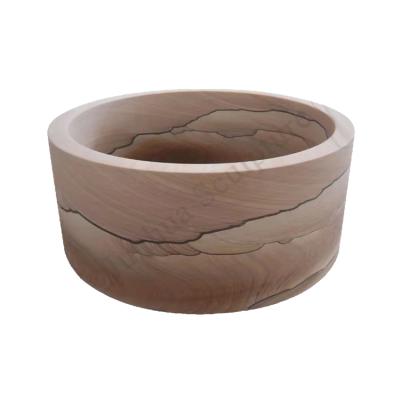 China Durable and artistic modern minimalist style oval portable natural stone bathtub for sale