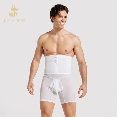 China QUICK DRY Slimming Control Men's Waist Trainer Body Shaper Panties Shapewear Male Modeling Compression Shaping Pants for sale