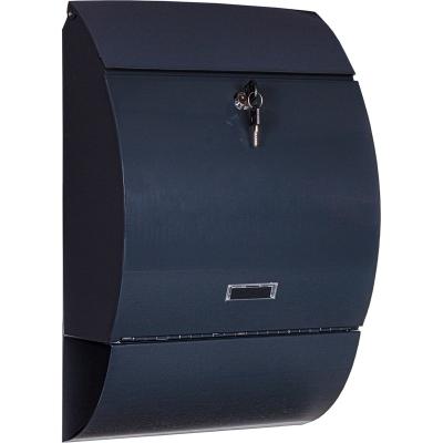 China Metal Wall Mounted Wall Mounted Mailbox Round Mailbox With Newspaper Rack Letter Box for sale