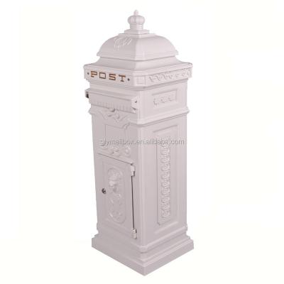 China High Quality White Free Standing Residential Gardens Locking Novelty Mailbox for sale