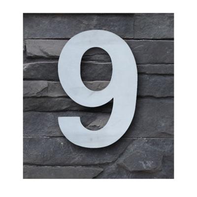 China Wall Mounted Metal House Numbers Words Letter Stainless Steel Exterior Door Plate for sale