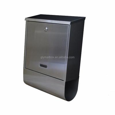 China 304 Stainless Steel Single Appearance Waterproof Apartment Wall Mounted Outdoor Mailbox for sale