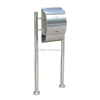 China Simple Appearance High Output Crafted Stainless Steel Two Door Residential Mailbox for sale