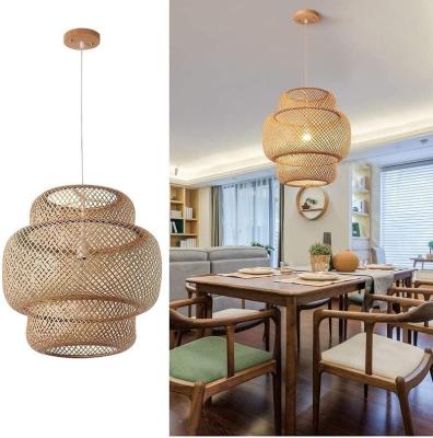 China New modern indoor low price rattan lampshade decoration rattan pendant lamp shade for home decor for sale