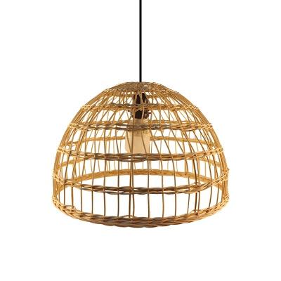 China 100% Natural Wicker Lamp Shades Decorative Handmade Wicker Rattan Chandelier Pendant Light Lighting Covers for sale