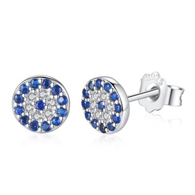 China Wholesale CLASSIC Silver Stud Earrings For Women 925 Sterling Silver Devil Eyes Earrings With Cubic Zircon Personal Custom Jewelry for sale