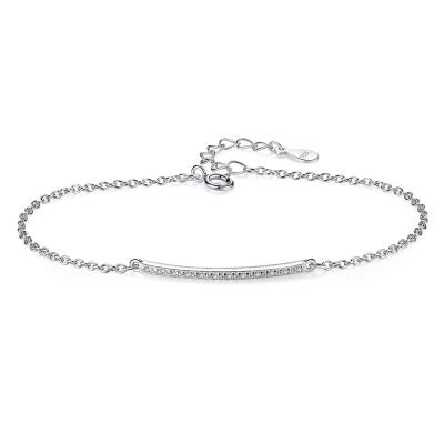 China 925 authentic high quality TRENDY Sterling Silver Simple Bracelet for women bracelets fashion jewelry for sale