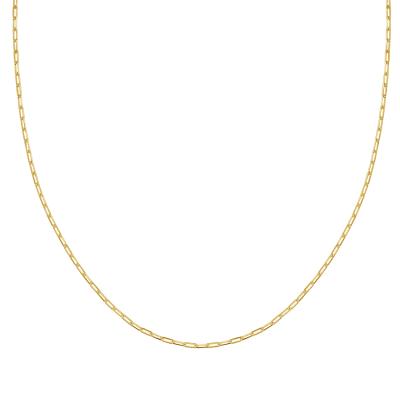 China FASHIONABLE Wholesale 14K Gold Plated Simple Jewelry Wholesale 925 Sterling Silver Style Chain Necklaces For Women for sale