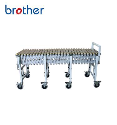 China Heat Resistant Stainless Steel Gravity Extend Flexible Roller Conveyor for sale