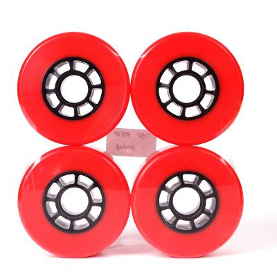 China Adult Popular Custom Printed 83mm PU Casting Skateboard Longboard Big Wheels for sale