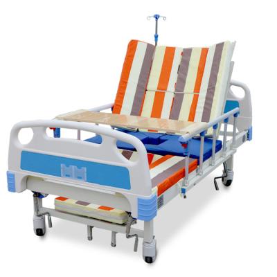 China Hospital Manual Medical Bed EU-HC524 Hospital Double Swing Nursing Care for Paralyzed Patients Nursing Home Multifunctional Medical Bed for sale