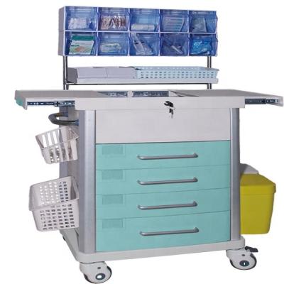 China Traditional ABS 5 Drawers Furniture Medical Hospital EU-TR515 Anesthesia Treatment Trolley For Sale for sale