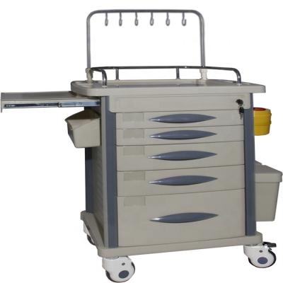 China ABS EU-TR583 Medical Trolley Traditional Plastic Infusion Trolley Hospital Treatment for sale