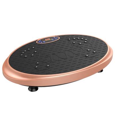 China Home Use Vibration Platform Exercise Machines, Whole Body Vibration Plate with Magnetic Foot Acupoint Massage, Remote Control and Bands for sale