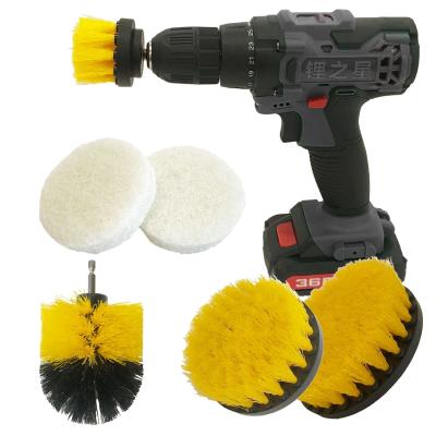 China Durable Drill Power Brush Attachments Set Auto Detailing Rims Brush Polish Drill Brush Attachment Set for sale