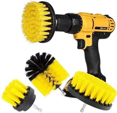 China 4 Pieces Drill Power Brush Cleaning Attachment Set Electric Scrubber Drill Power Brush For Bathroom Cleaning for sale